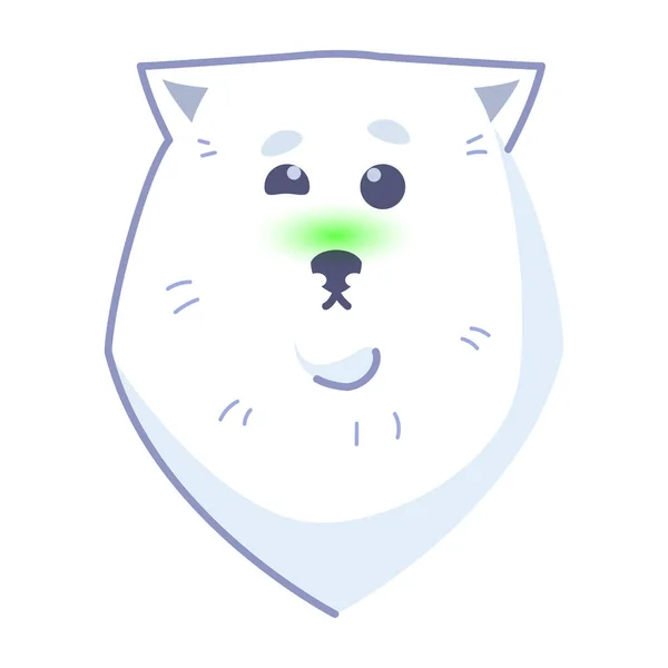 Sticker Chien Nausées Museau Vert Emoticon Pour Les Réseaux Sociaux — Image vectorielle