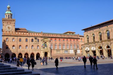 Ünlü Piazza Maggiore İtalya Bologna