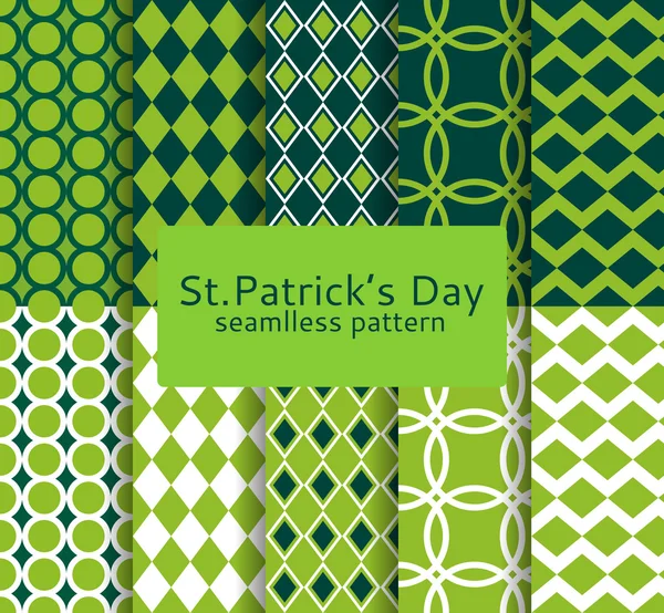 Set van naadloze patronen door een St. Patrick's Day — Stockvector