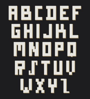 geometrik harfler kümesi alfabesi ile toplanan. Type letters.alphabet yazı tipi