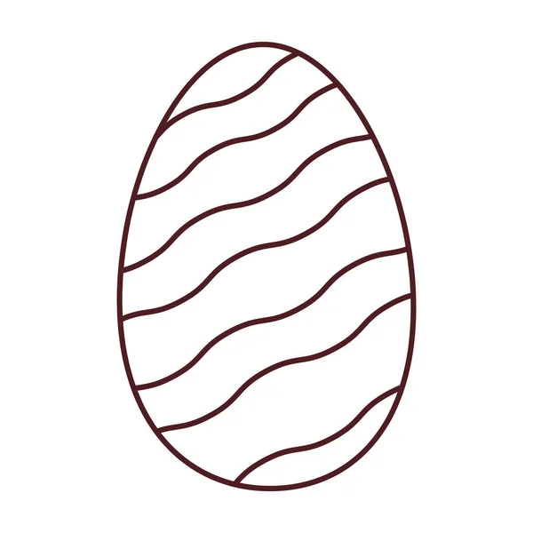 Huevo de Pascua pintado. Esquema plano ilustración vector. — Vector de stock
