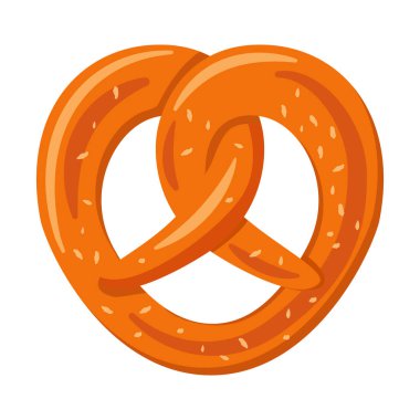 Bavyera krakeri. Beyaz arka planda izole edilmiş..