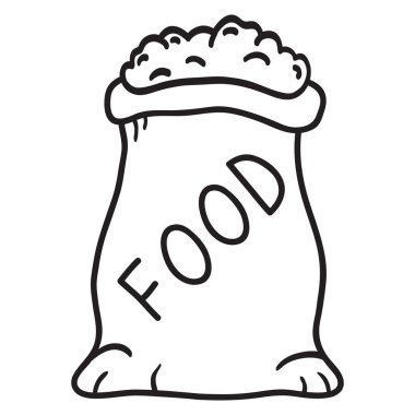 Evcil köpek maması. Evcil hayvan yemek taslağı.