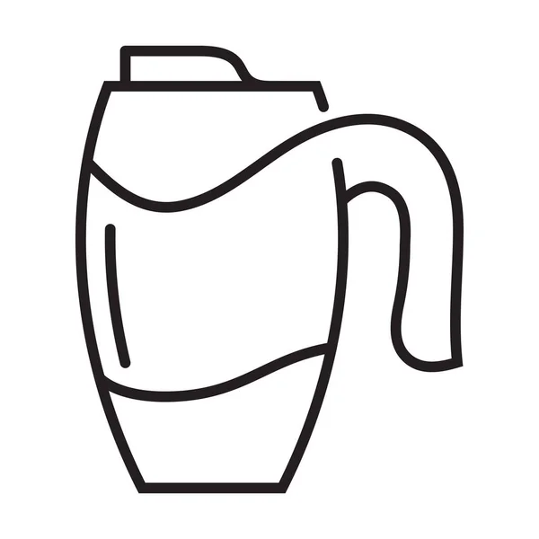 Icona della tazza termica. Flask o bottiglia con bevanda calda. Elemento di design per siti web. — Vettoriale Stock