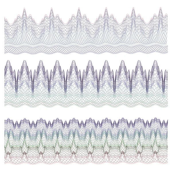 Guilloché-Muster, blanker Hintergrund für Banknoten, — Stockvektor