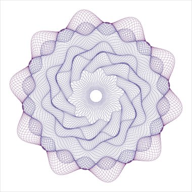 Filigran, Guilloche Rosetta, sertifika için arkaplan tasarımı, 