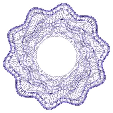 Filigran, Guilloche Rosetta, sertifika için arkaplan tasarımı, 