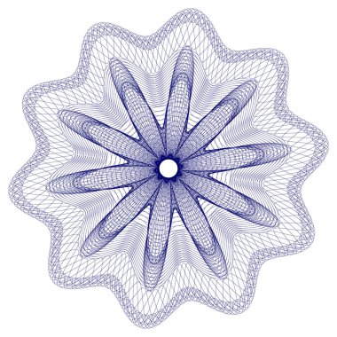 Filigran, Guilloche Rosetta, sertifika için arkaplan tasarımı, 