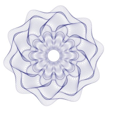 Filigran, Guilloche Rosetta, sertifika için arkaplan tasarımı, 