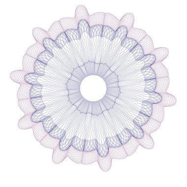 Filigran, Guilloche Rosetta, sertifika için arkaplan tasarımı, 