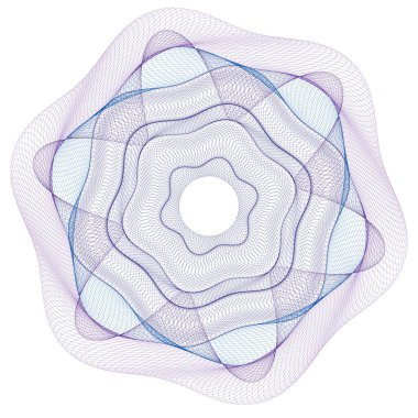 Filigran, Guilloche Rosetta, sertifika için arkaplan tasarımı, 