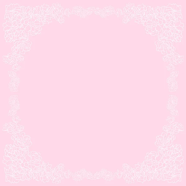 Uitnodiging of bruiloft kaart met florale achtergrond en elegante floral elementen, — Stockvector