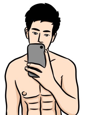 Beyaz arka planda çizgi film karakteri