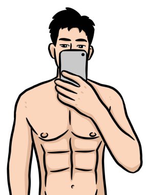 Beyaz arka planda çizgi film karakteri