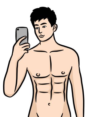 Beyaz arka planda çizgi film karakteri