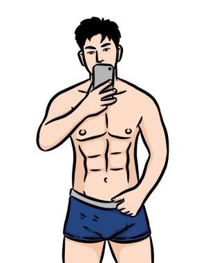 Beyaz arka planda çizgi film karakteri