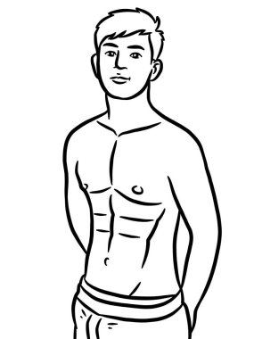 Resim çizen siyah beyaz, resim yapan yakışıklı bir adam.