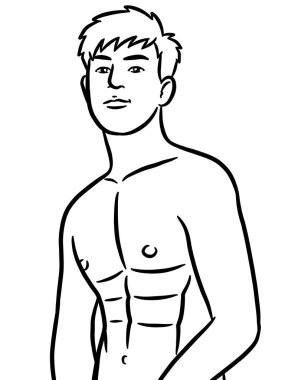 Resim çizen siyah beyaz, resim yapan yakışıklı bir adam.