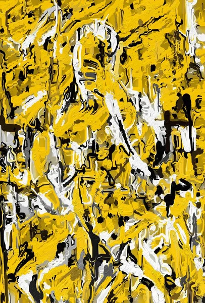 Cor Amarela Fundo Padrão Abstrato — Fotografia de Stock