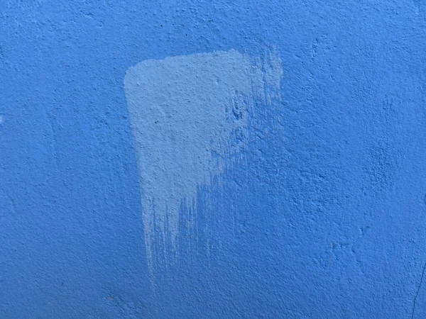 Starý Modrý Cement Zeď Textura Pozadí — Stock fotografie