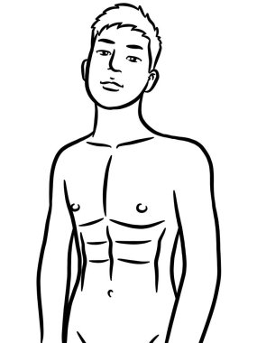 resim yapmak için siyah beyaz insan çiziyor.