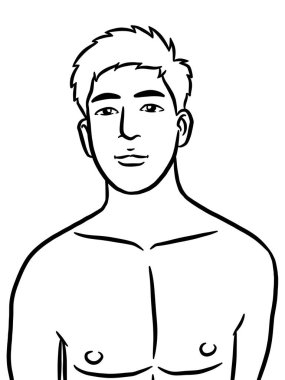 resim yapmak için siyah beyaz insan çiziyor.