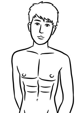 resim yapmak için siyah beyaz insan çiziyor.