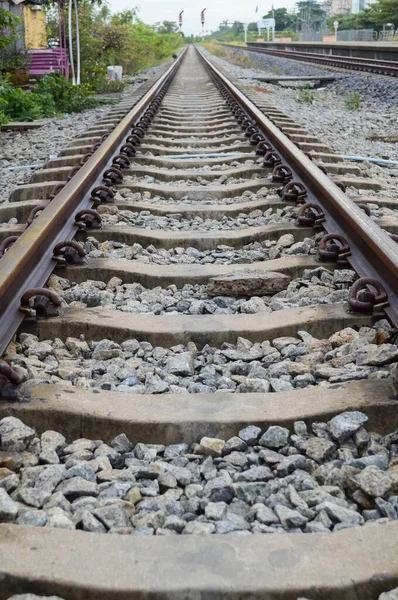 Close Railway Country Thailand — Stock Photo, Image