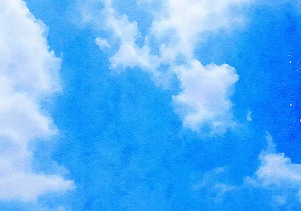 Art Watercolor Blue Sky Background — Stock Photo, Image