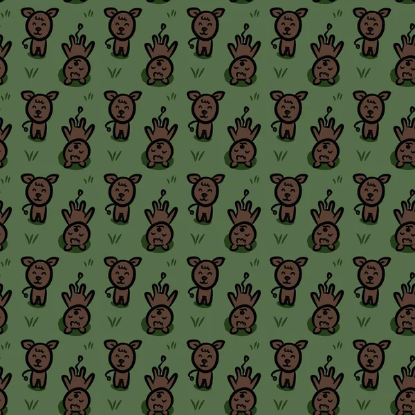 seamless pattern background of cute dog cartoon