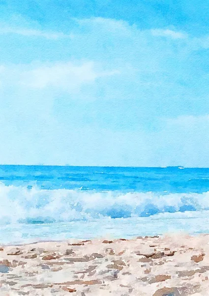 Art Watercolor Sea Background — Stock Photo, Image