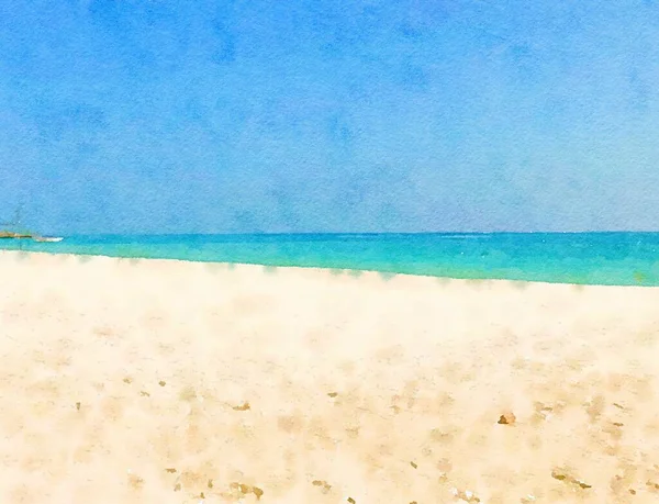 Deniz zemininin suluboya sanatı