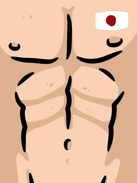 Art Muscle Man Cartoon — Stock Photo, Image