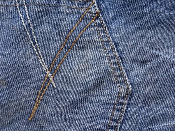 Close Blauwe Jeans Textuur — Stockfoto