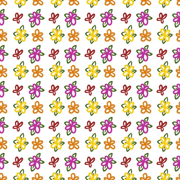 Seamless Pattern Background Beautiful Colorful Flower — Stock Photo, Image