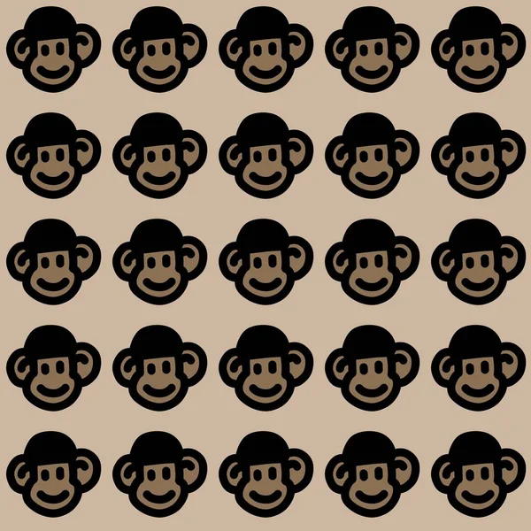 Nahtlose Muster Von Niedlichen Affen Cartoon Hintergrund — Stockfoto