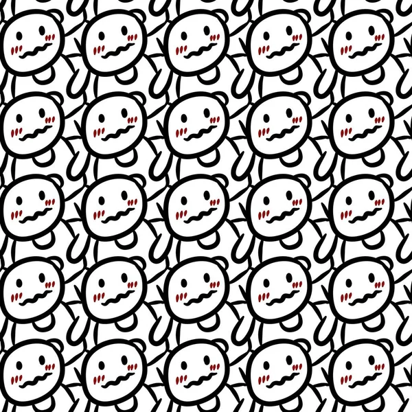 Seamless Pattern Cute Cartoon Background — Stock Photo, Image