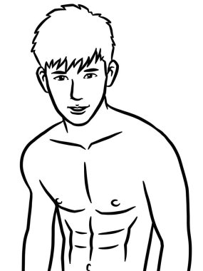 Resim çizen siyah beyaz, resim yapan yakışıklı bir adam.