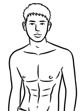 Resim çizen siyah beyaz, resim yapan yakışıklı bir adam.