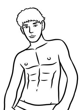 Resim çizen siyah beyaz, resim yapan yakışıklı bir adam.