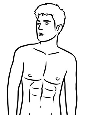 Resim çizen siyah beyaz, resim yapan yakışıklı bir adam.