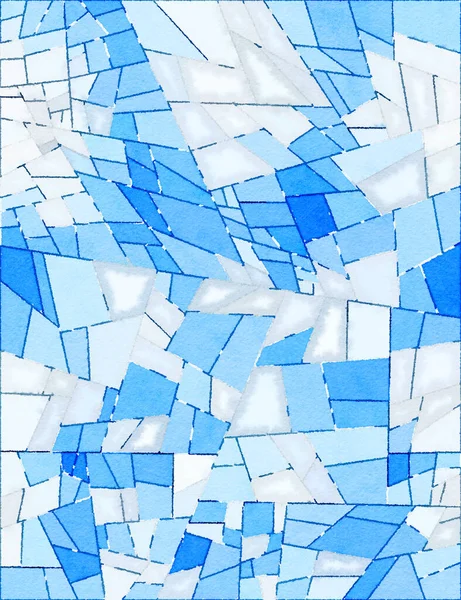 Aquarell Mit Blauem Hintergrund — Stockfoto