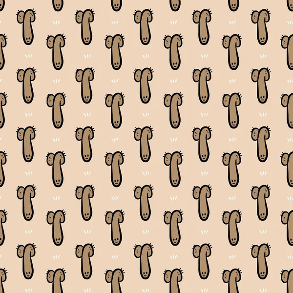 Seamless Pattern Cute Monster Cartoon — Stock Photo, Image