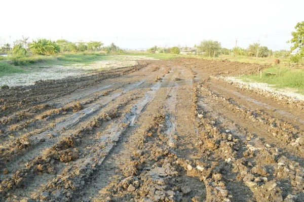 stock image dry soil for agriculture in country Thailand