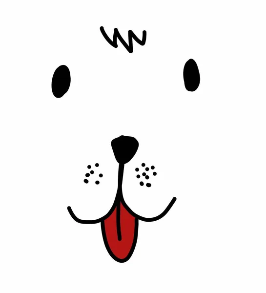 かわいい犬の漫画のパターンの背景 — ストック写真