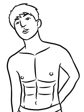 Resim çizen siyah beyaz, resim yapan yakışıklı bir adam.