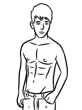 Resim çizen siyah beyaz, resim yapan yakışıklı bir adam.