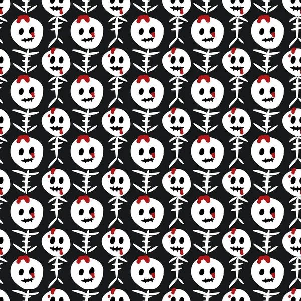 Seamless Pattern Cute Ghost Cartoon — Stock Photo, Image