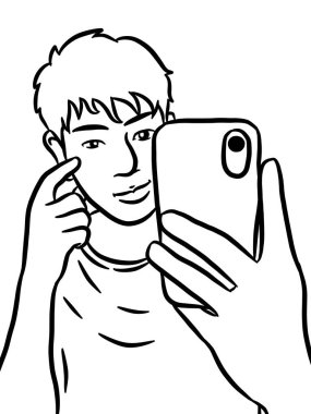 Resim çizen siyah beyaz, resim yapan yakışıklı bir adam.