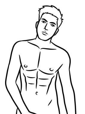 Resim çizen siyah beyaz, resim yapan yakışıklı bir adam.